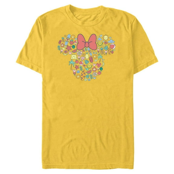 Disney Minnie Mouse Icon Summer Fun - Short Sleeve Blended T-Shirt for Adults - Customized-Yellow