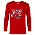 thumbnail image 1 of Disney Minnie Mouse Icon Winter Lodge Standard - Long Sleeve T-Shirt for Men – Customized-New Red, 1 of 5