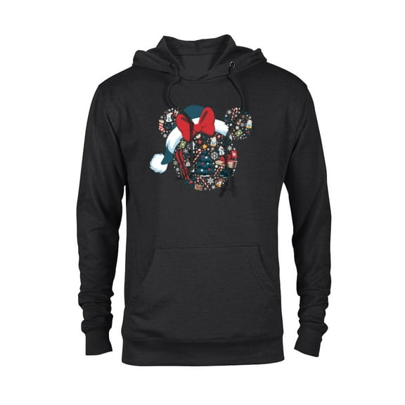 Disney Minnie Mouse Icon Winter Lodge Standard - Pullover Hoodie for Adults – Customized-Black