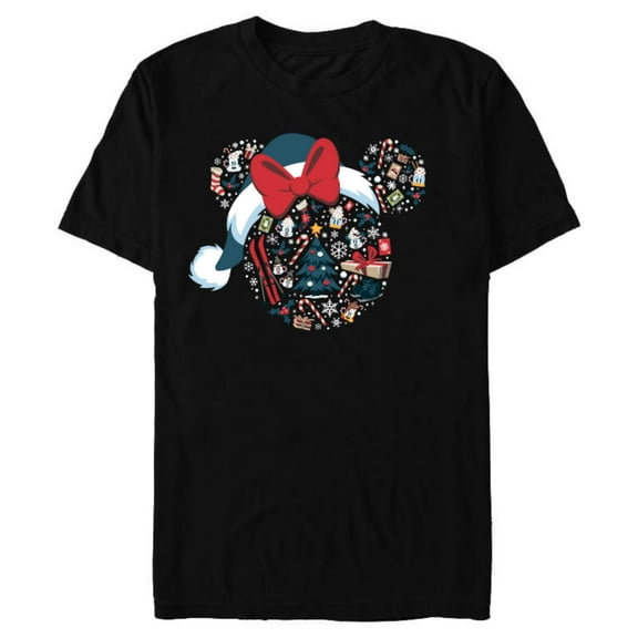 Disney Minnie Mouse Icon Winter Lodge Standard - Short Sleeve Blended T-Shirt for Adults – Customized-Black
