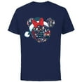 thumbnail image 1 of Disney Minnie Mouse Icon Winter Lodge Standard - Short Sleeve Cotton T-Shirt for Adults - Customized-Navy, 1 of 5