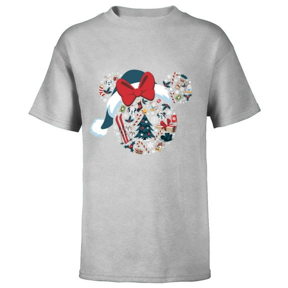 Disney Minnie Mouse Icon Winter Lodge Standard - Short Sleeve T-Shirt for Kids – Customized-Athletic Heather