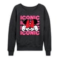 Disney - Minnie Mouse Iconic Women's Lightweight French Terry Wide Neck ...