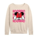 Disney - Minnie Mouse Iconic Women's Lightweight French Terry Wide Neck ...