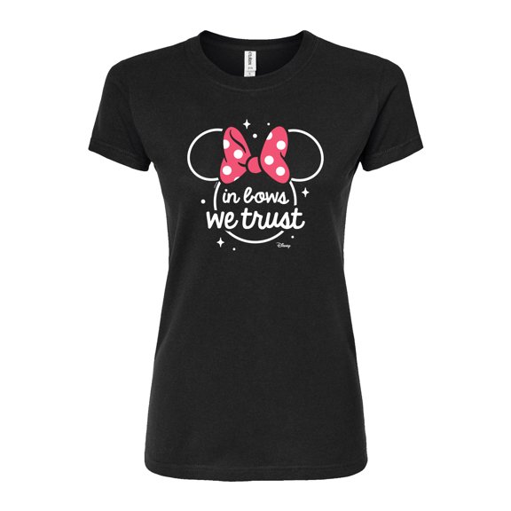 Disney - Minnie Mouse - In Bows We Trust - Juniors Fitted Graphic T-Shirt