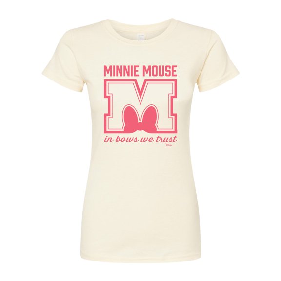 Disney - Minnie Mouse - In Bows We Trust - Juniors Fitted Graphic T-Shirt