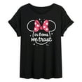 thumbnail image 1 of Disney - Minnie Mouse - In Bows We Trust - Women's Oversized T-Shirt, 1 of 5