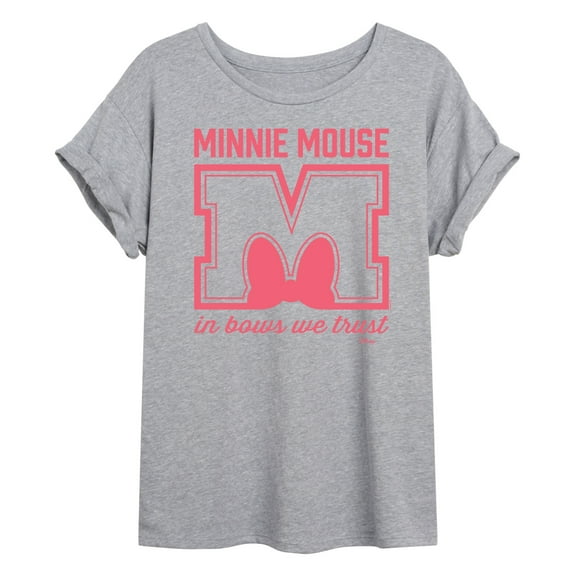 Disney - Minnie Mouse - In Bows We Trust - Juniors Ideal Flowy Muscle T-Shirt