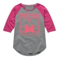 thumbnail image 1 of Disney - Minnie Mouse - In Bows We Trust - Toddler & Youth Girls Raglan Graphic T-Shirt, 1 of 5