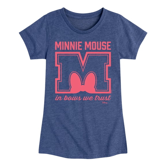 Disney - Minnie Mouse - In Bows We Trust - Toddler & Youth Girls Short Sleeve Graphic T-Shirt