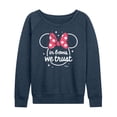 thumbnail image 1 of Disney - Minnie Mouse - In Bows We Trust - Women's Lightweight French Terry Long Sleeve Shirt, 1 of 4