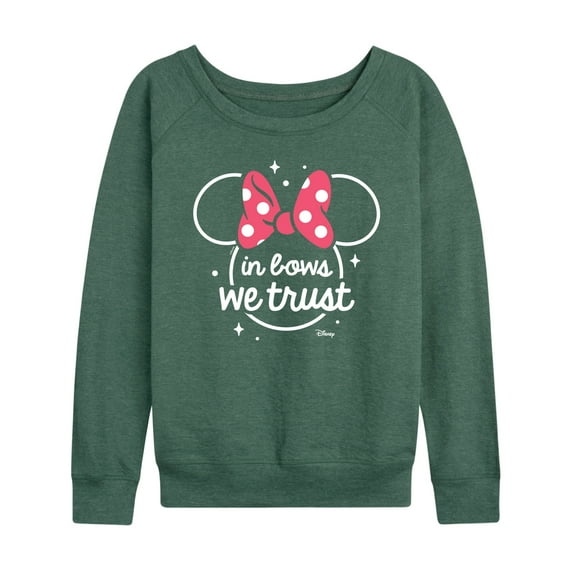 Disney - Minnie Mouse - In Bows We Trust - Women's Lightweight French Terry Long Sleeve Shirt