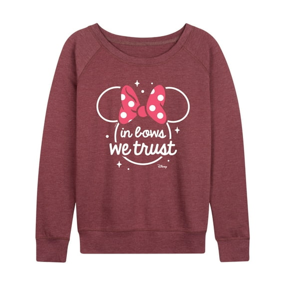 Disney - Minnie Mouse - In Bows We Trust - Women's Lightweight French Terry Long Sleeve Shirt