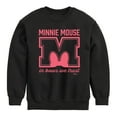 thumbnail image 1 of Disney - Minnie Mouse - In Bows We Trust - Youth Crewneck Fleece Sweatshirt, 1 of 5