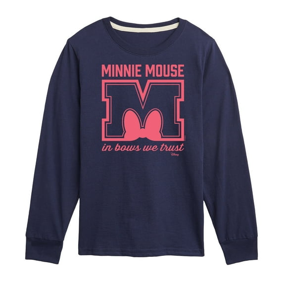 Disney - Minnie Mouse - In Bows We Trust - Youth Crewneck Fleece Sweatshirt