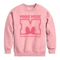 thumbnail image 1 of Disney - Minnie Mouse - In Bows We Trust - Youth Crewneck Fleece Sweatshirt, 1 of 4