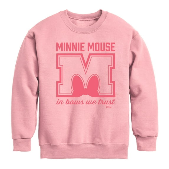 Disney - Minnie Mouse - In Bows We Trust - Youth Crewneck Fleece Sweatshirt