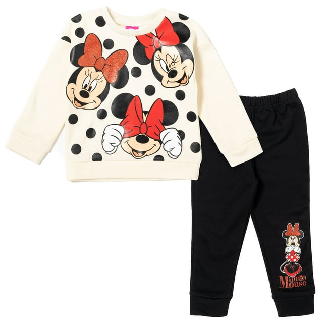 Disney Minnie Mouse Infant Baby Girls Fleece Pullover Sweatshirt and