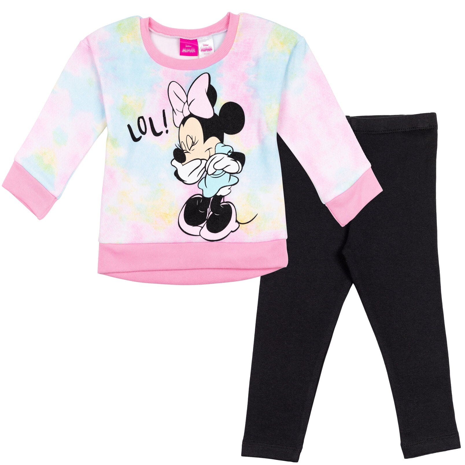 Disney Minnie Mouse Infant Baby Girls Fleece Sweatshirt and Leggings