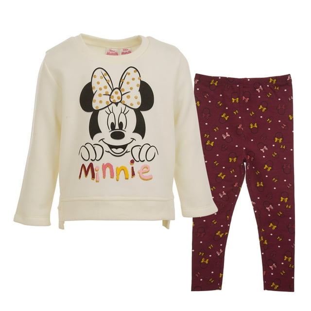 Disney Minnie Mouse Infant Baby Girls Fleece Sweatshirt and Leggings