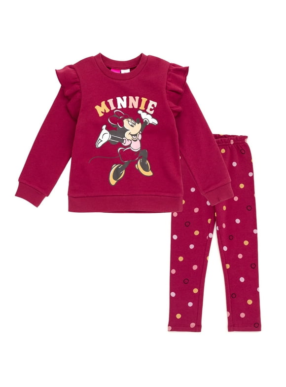 Minnie Mouse Infant Baby Girls Fleece Sweatshirt and Pants Set Polka Dots Minnie Mouse / Polka Dot 18 Months
