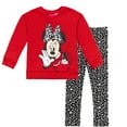 thumbnail image 1 of Disney Minnie Mouse Infant Baby Girls Pullover Fleece Sweatshirt and Leggings Outfit Set Infant to Big Kid, 1 of 5