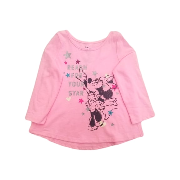 Disney Minnie Mouse Infant Girls Pink Reach For Your Star T-Shirt Tee Shirt 12M