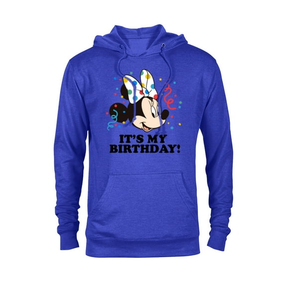 Disney Minnie Mouse "It's My Birthday!" - Pullover Hoodie for Adults -Customized-Royal Heather