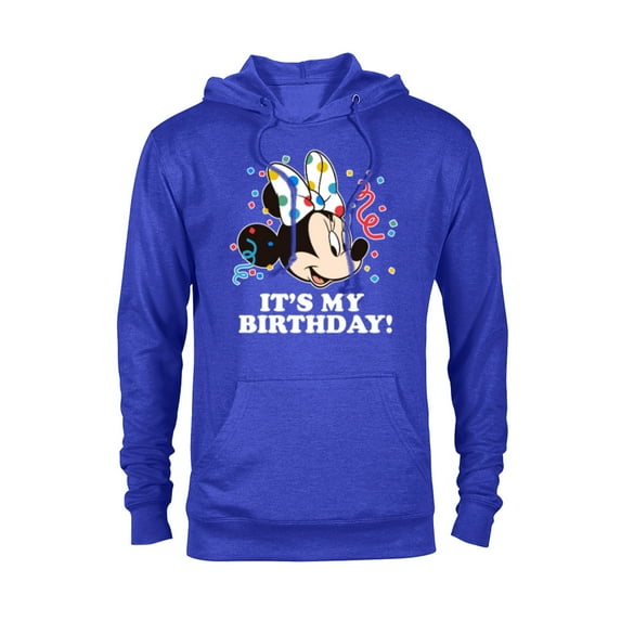 Disney Minnie Mouse It's My Birthday - Pullover Hoodie for Adults -Customized-Royal Heather