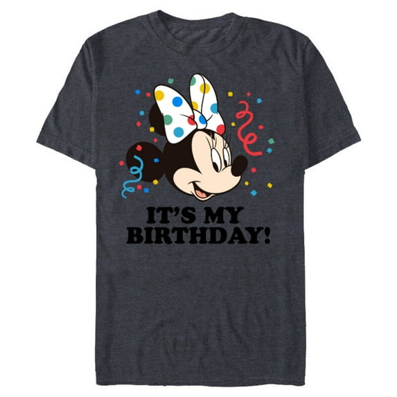 Disney Minnie Mouse "It's My Birthday!" - Short Sleeve Blended T-Shirt for Adults -Customized-Navy Heather