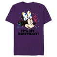 thumbnail image 1 of Disney Minnie Mouse "It's My Birthday!" - Short Sleeve Blended T-Shirt for Adults -Customized-Purple, 1 of 5