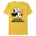 thumbnail image 1 of Disney Minnie Mouse "It's My Birthday!" - Short Sleeve Blended T-Shirt for Adults -Customized-Yellow, 1 of 5