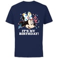 thumbnail image 1 of Disney Minnie Mouse It's My Birthday - Short Sleeve Cotton T-Shirt for Adults -Customized-Navy, 1 of 5