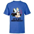 thumbnail image 1 of Disney Minnie Mouse "It's My Birthday!" - Short Sleeve T-Shirt for Kids -Customized-Royal, 1 of 5