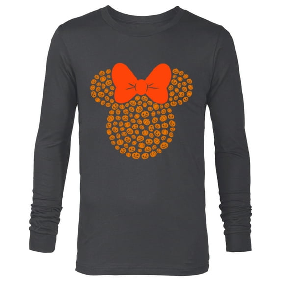 Disney Minnie Mouse Jack-O'-Lanterns Halloween - Long Sleeve T-Shirt for Men - Customized-Charcoal Heather