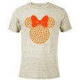 thumbnail image 1 of Disney Minnie Mouse Jack-O'-Lanterns Halloween - Short Sleeve Blended T-Shirt for Adults - Customized-Putty Snow Heather, 1 of 5