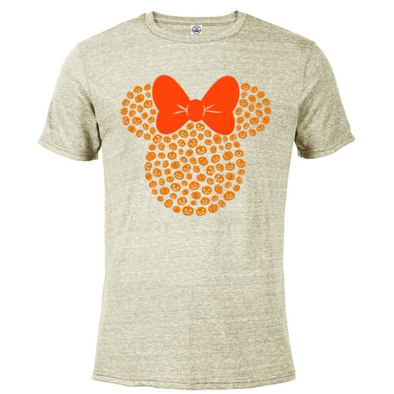 Disney Minnie Mouse Jack-O'-Lanterns Halloween - Short Sleeve Blended T-Shirt for Adults - Customized-Putty Snow Heather