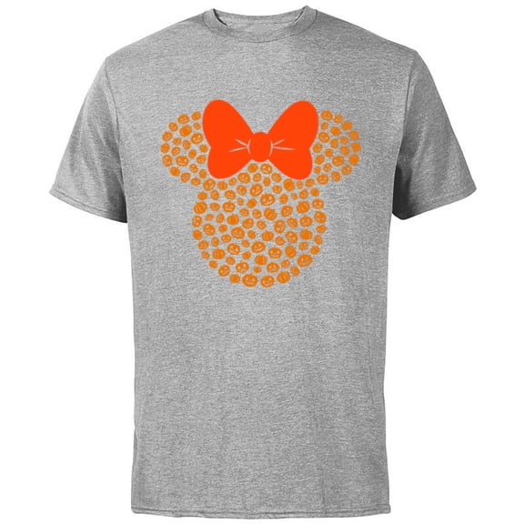 Disney Minnie Mouse Jack-O'-Lanterns Halloween - Short Sleeve Cotton T-Shirt for Adults - Customized-Athletic Heather