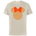 thumbnail image 1 of Disney Minnie Mouse Jack-O'-Lanterns Halloween - Short Sleeve Cotton T-Shirt for Adults - Customized-Natural, 1 of 5
