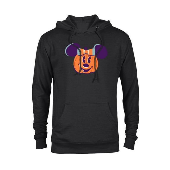 Disney Minnie Mouse Jack-o’-Lantern Halloween - Pullover Hoodie for Adults - Customized-Black