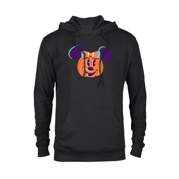 Disney Minnie Mouse Jack-o’-Lantern Halloween - Pullover Hoodie for Adults - Customized-Black