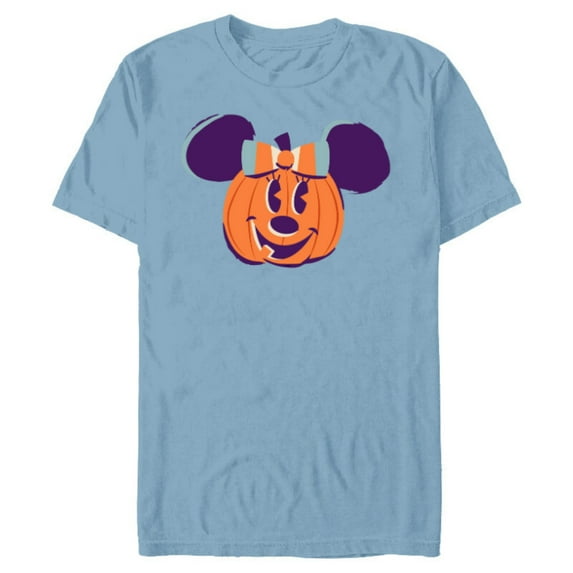 Disney Minnie Mouse Jack-o’-Lantern Halloween - Short Sleeve Blended T-Shirt for Adults - Customized-Celadon Snow Heather