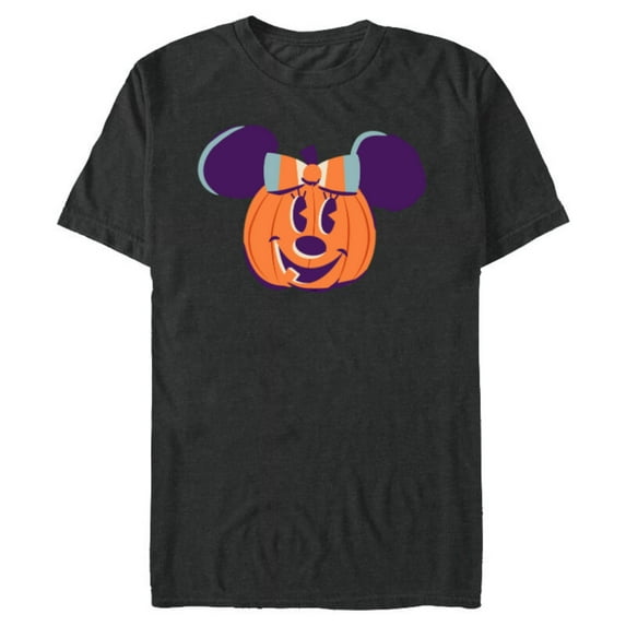 Disney Minnie Mouse Jack-o’-Lantern Halloween - Short Sleeve Blended T-Shirt for Adults - Customized-Dark Heather