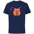 thumbnail image 1 of Disney Minnie Mouse Jack-o’-Lantern Halloween - Short Sleeve Cotton T-Shirt for Adults - Customized-Navy, 1 of 5