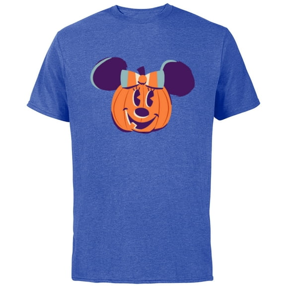 Disney Minnie Mouse Jack-o’-Lantern Halloween - Short Sleeve Cotton T-Shirt for Adults - Customized-Royal Heather