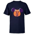 thumbnail image 1 of Disney Minnie Mouse Jack-o’-Lantern Halloween - Short Sleeve T-Shirt for Kids - Customized-Navy, 1 of 5