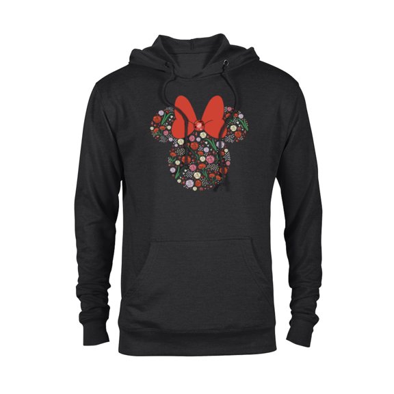 Disney Minnie Mouse January Birth Month Birthstone & Flowers - Pullover Hoodie for Adults - Customized-Black