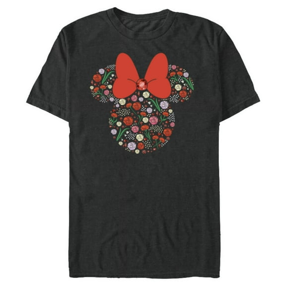 Disney Minnie Mouse January Birth Month Birthstone & Flowers - Short Sleeve Blended T-Shirt for Adults - Customized-Dark Heather