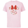 thumbnail image 1 of Disney Minnie Mouse January Birth Month Birthstone & Flowers - Short Sleeve Cotton T-Shirt for Adults - Customized-Soft Pink, 1 of 5