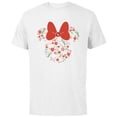 thumbnail image 1 of Disney Minnie Mouse January Birth Month Birthstone & Flowers - Short Sleeve Cotton T-Shirt for Adults - Customized-White, 1 of 5